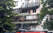 В столичной многоэтажке дотла сгорела квартира (видео)
