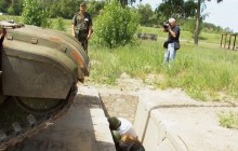 Журналисты Харьковщины сразились с танком (фото)
