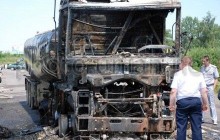 На Окружной дороге в Киеве сгорел грузовик