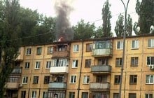 В центре Киева горел жилой дом