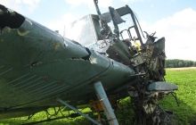 Одноместный самолет врезался в линию электропередач на Житомирщине