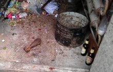 В подъезде киевского дома нашли мину (фото)