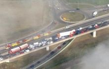 В Англии в тумане столкнулись более 100 автомобилей (видео)