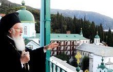 Патриарх Варфоломей впервые посетил Русский Пантелеимонов монастырь на Афоне