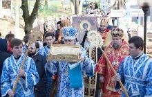 Мощі святого Георгія Побідоносця перенесено на місце будівництва собору Воскресіння Христового УПЦ