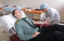 Курсанты сдали кровь для онкобольных детей
