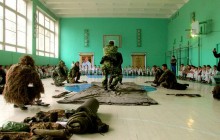 Украинские разведчики провели патриотическую акцию для каратистов