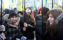 На митинг Партии регионов на Европейской площади привели детей (фото, видео)