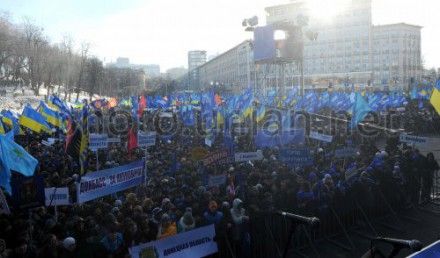 Митинг Партии регионов, по подсчетам МВД, собрал 60 тысяч человек