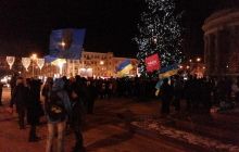Донецкий Евромайдан провел марш в поддержку митингующих в Киеве