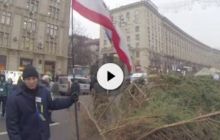 Мітингувальники хочуть встановити біля Київради 10-метрову ялинку (фото)