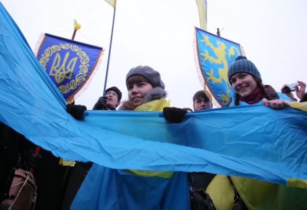 Празднование Дня Соборности Украины обошлось без излишнего пафоса / УНИАН