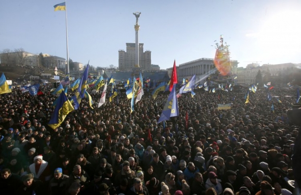 Участники Народного вече на Майдане Независимости