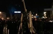На Грушевского испытали катапульту