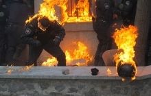 МВД опубликовало видео с горящими силовиками