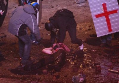 Фото В стычках на Грушевского появились первые пострадавшие 19 января 2014