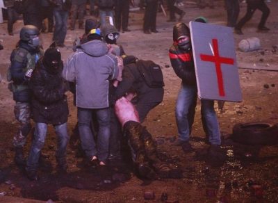 Фото В стычках на Грушевского появились первые пострадавшие 19 января 2014