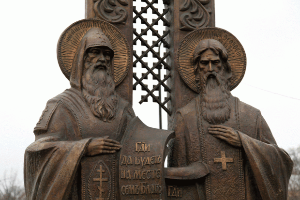 У Києво-Печерській Лаврі відкрили пам'ятник її засновникам - преп. Антонію та Феодосію У Києво-Печерській Лаврі відкрили пам'ятник її засновникам - преп. Антонію та Феодосію