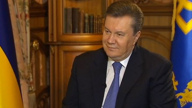 Во время интервью Януковича 