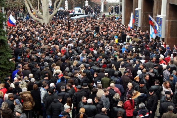Самый крупный митинг прошел в Севастополе 23 февраля