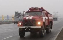 В Киеве сгорели два грузовых автомобиля