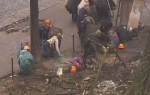 В сети появилось видео расстрела майдановцев снайперами