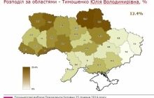 Тимошенко смогла набрать более 20% только в одной области - экзит-пол