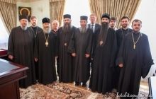 Местоблюститель УПЦ встретился с насельниками монастыря Есфигмен святой горы Афон