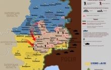 У мережі з'явилася карта зміни території АТО за два місяці (інтерактивна карта)