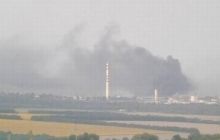 Oil refinery is on fire in Lisichansk