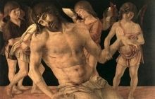 В Италии выставлена картина Джованни Беллини «Пьета» (1470) - Христос, поддерживаемый четырьмя ангелами