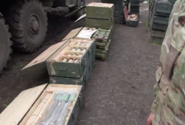 Изъятое у террористов оружие в Славянске