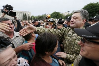 Фото Порошенко посетил Славянск 08 июля 2014