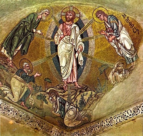 Преображение. Мозаика монастыря Дафни близ Афин. Рубеж XI-XII веков.