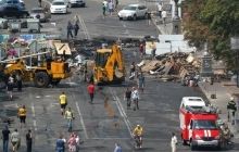 Движение транспорта по Крещатику полностью возобновлено