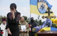 На Київщині поховали чоловіка Тетяни Чорновол, який загинув у АТО (фоторепортаж)