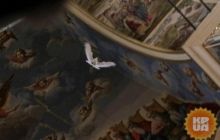 В Успенский собор лавры перед молебном новоизбранного Предстоятеля УПЦ залетел белый голубь