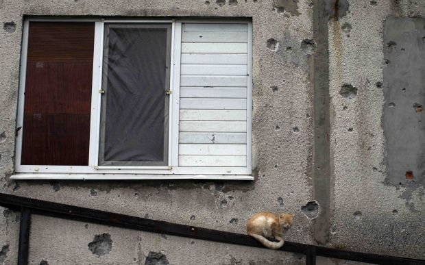 В Ясиноватой обстреляли  так называемый «ОМВД РФ «Ясиноватский» / фото REUTERS