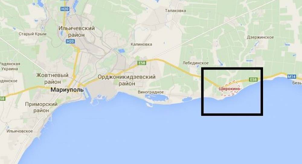 Жовтневый район мариуполь карта