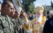 Патріарх УПЦ КП освятив храм на території військової частини 101 окремої бригади охорони Генштабу ЗСУ