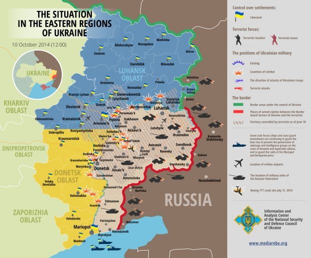 Situation in the ATO zone on October 10 / NSDC Situation in the ATO zone on October 10 / NSDC