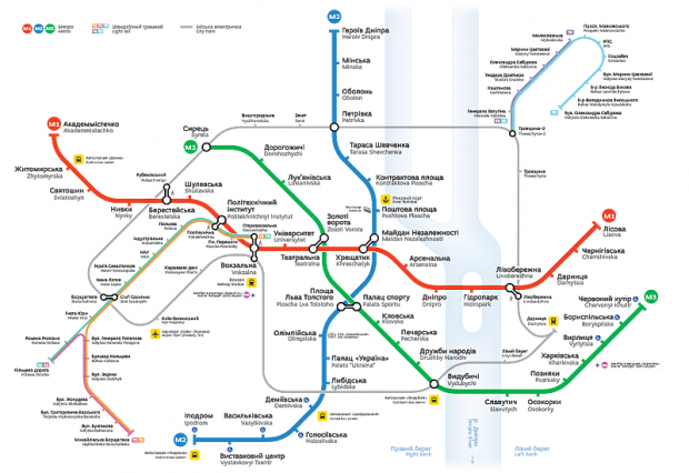 Киевское метро получило новые карты / skliarevsky.org