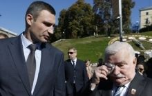 Лех Валенса відвідав у Києві Майдан Незалежності та шпиталь, де лікуються воїни АТО (фото)