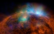 NASA удалось заснять мощную вспышку на Солнце