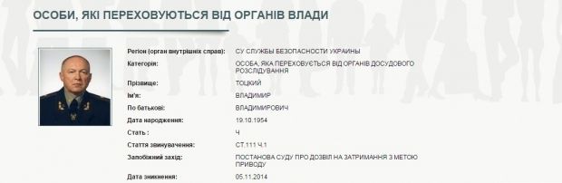 Тоцкого и Ганжу объявили в розыск
