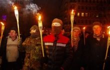 В Одессе прошел факельный митинг ко дню рождения Бандеры (фоторепортаж)