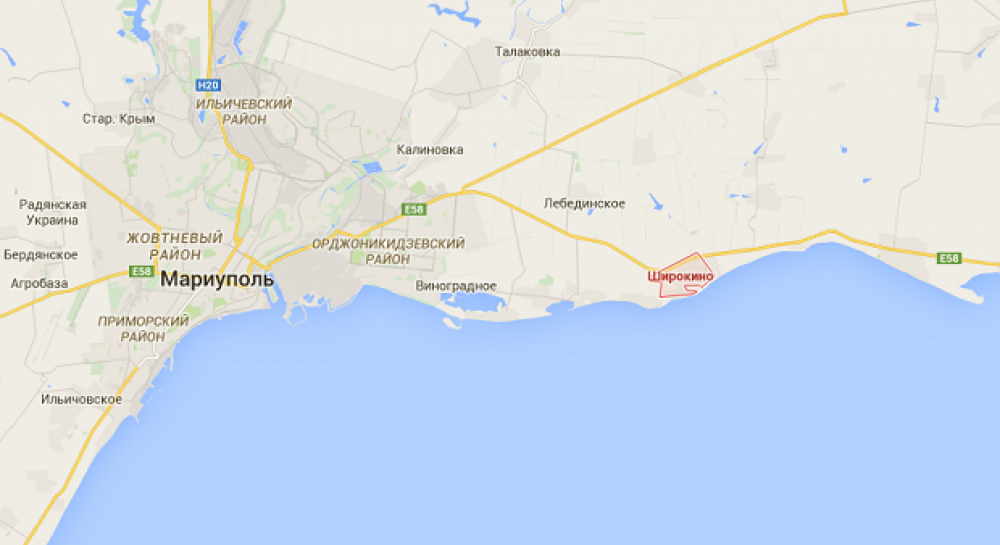 Жовтневый район мариуполь карта