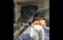 Опубліковано відео з пораненим Семенченком у "швидкій"