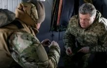 Poroshenko in Artemivsk meets Ukrainian soldiers who broke through militant encirclement in Debaltseve