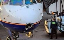Lightning bolt zaps hole in nose of plane headed from Iceland to US